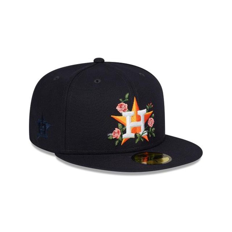 MLB Houston Astros Bloom 59Fifty Fitted (CIP6047) - Blue New Era Caps